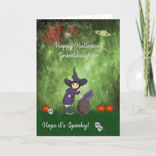 Little Witch & Brew Greeting Card  Granddaughter