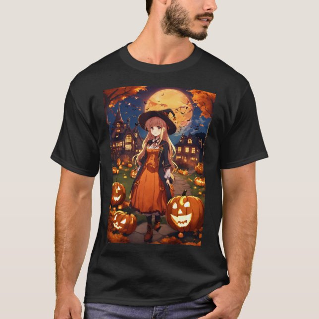 Little Witch Halloween Vintage T-Shirt (Front)