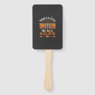 Little Witch Halloween Witch Typography Design_1 Hand Fan