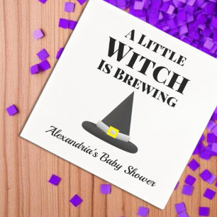 Little Witch is Brewing Halloween Pregnancy Napkin