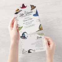 Little Wizard Halloween Baby Shower All One Invite