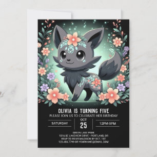 Little Wolf Digital Birthday Invitation