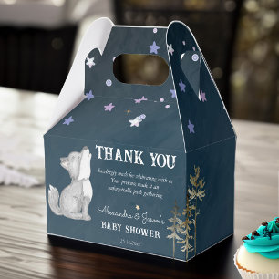 Little wolf themed baby shower favours favour box