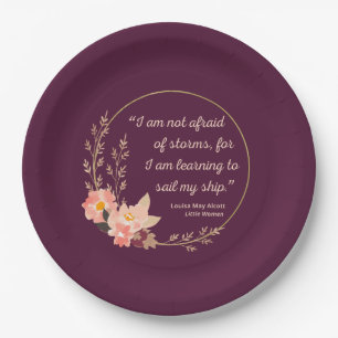 Little Women Quote I - Cute Style Paper Plate