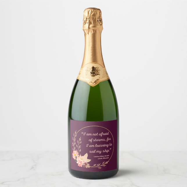 Little Women Quote I - Cute Style Sparkling Wine Label (Front)
