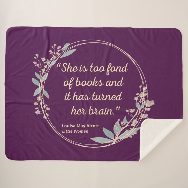 Little Women Quote II - Cute Style Sherpa Blanket (Front (Horizontal))