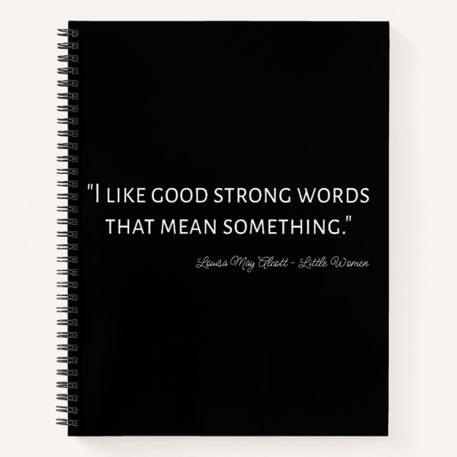 Little Women Quote IV - Classic Style Notebook (Front)