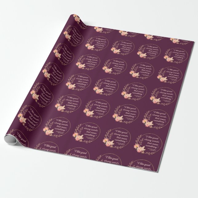 Little Women Quote IV - Cute Style Wrapping Paper (Unrolled)