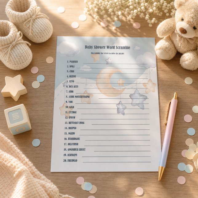 Little Wonders Celestial Baby Word Scramble Game Notepad (Creator Uploaded)