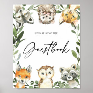 Little Woodland Baby Shower Guestbook Sign