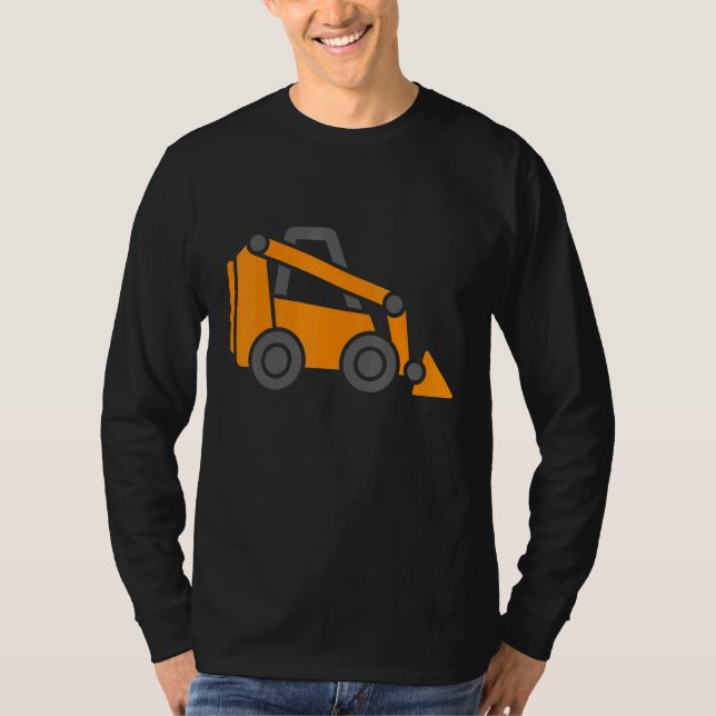 Little Worker Construction Skid Steer Loader Tract T-Shirt (Front)