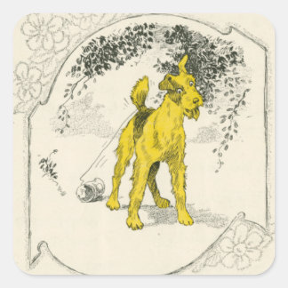 Little Yaller Dog Square Sticker
