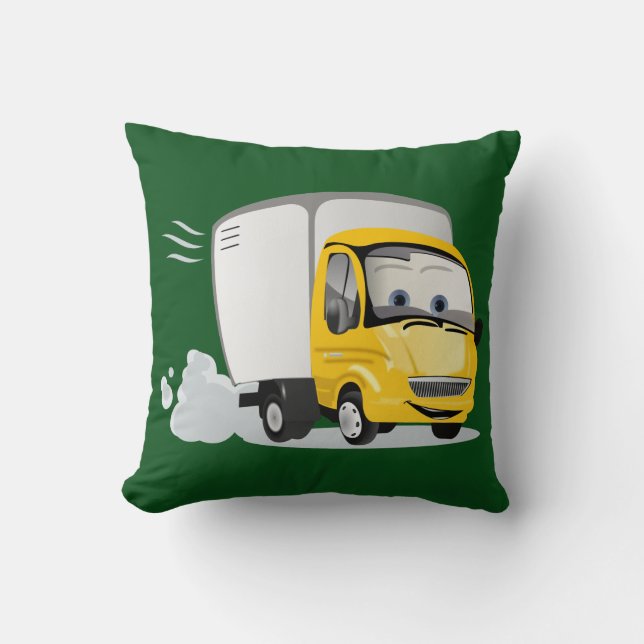 Little Yellow Cartoon Truck for Kids! Cushion (Front)