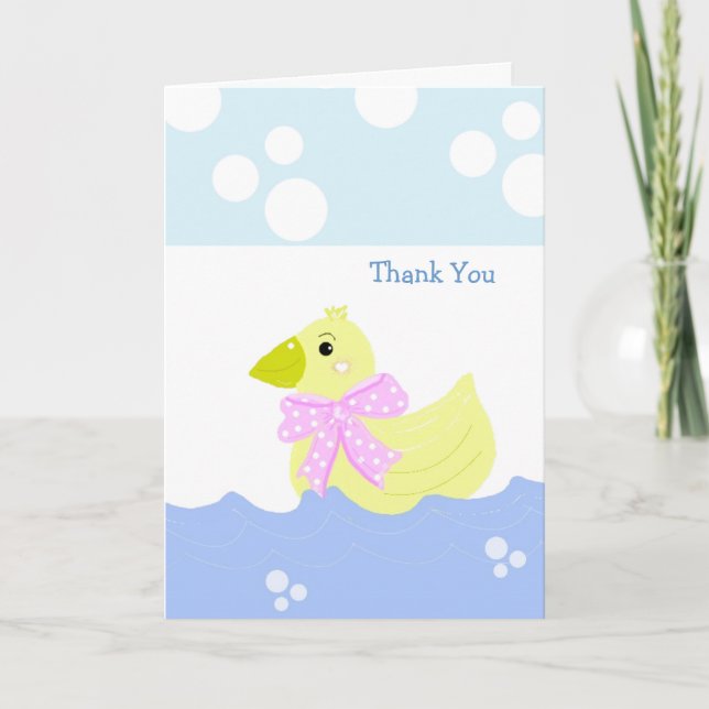Little Yellow Duck Thank You Card (Front)