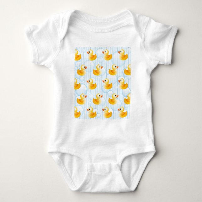Little Yellow Ducks Baby Bodysuit (Front)