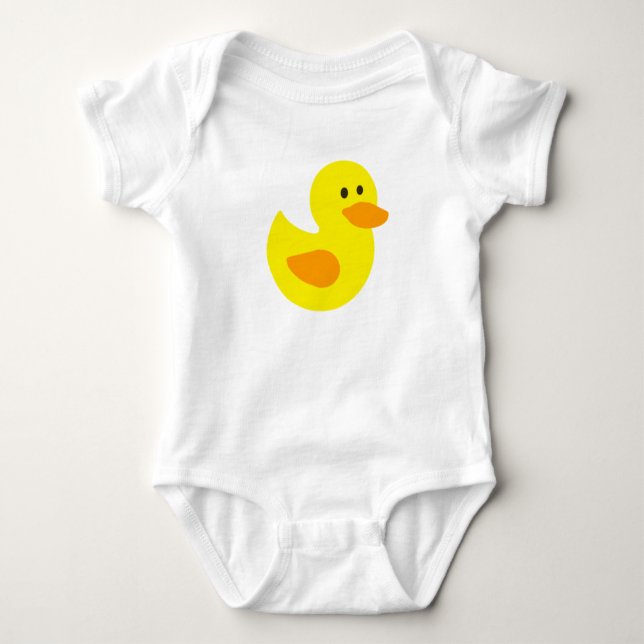 Little Yellow Ducky Baby Bodysuit (Front)