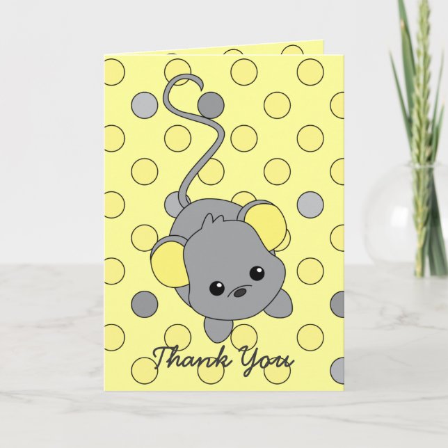 Little Yellow Ears Thank You Card (Front)