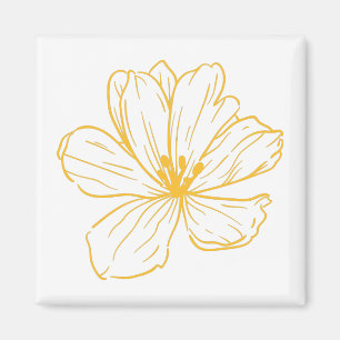 Little yellow flower - Kook Art Magnet