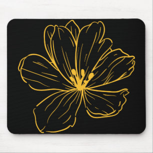 Little yellow flower - Kook Art Mouse Pad