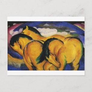 Little Yellow Horses by Franz Marc Postcard
