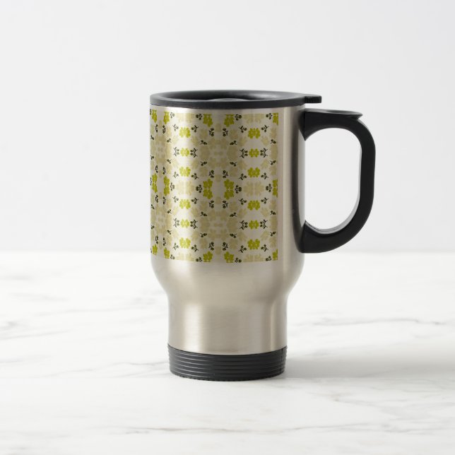 Little Yellow Roses Travel Mug (Right)