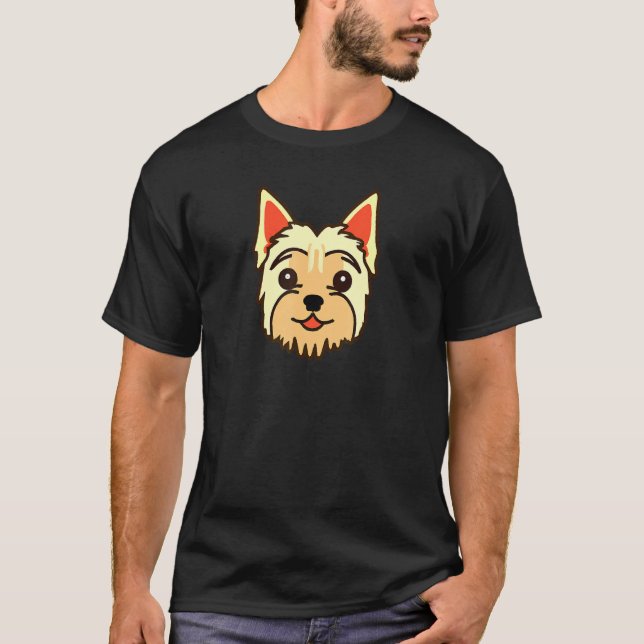 Little Yorkshire Terrier Dog  Yorkie Retro T-Shirt (Front)
