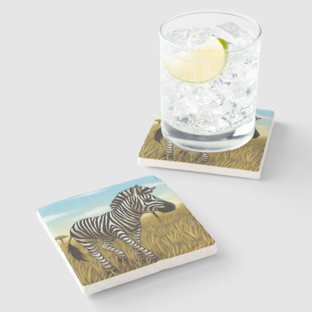 Little Zebra stone coaster (Side)