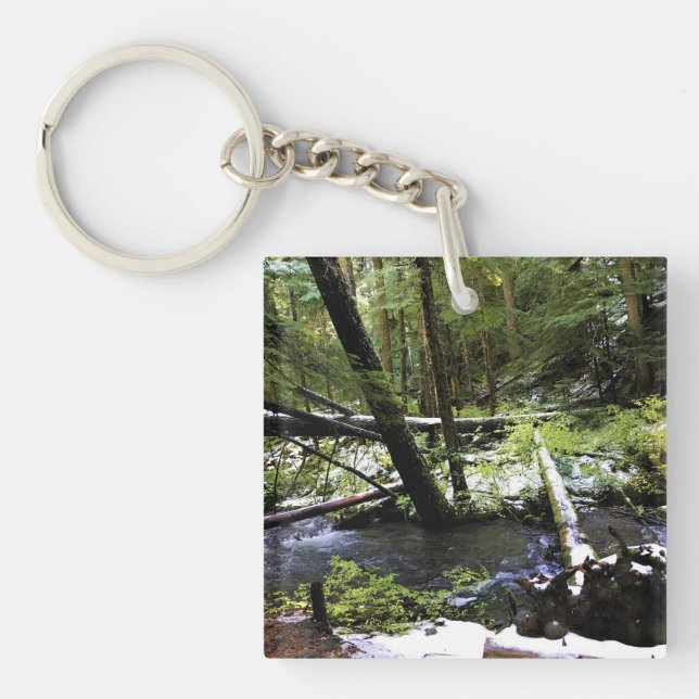 Little Zigzag River, Oregon Key Ring (Front)