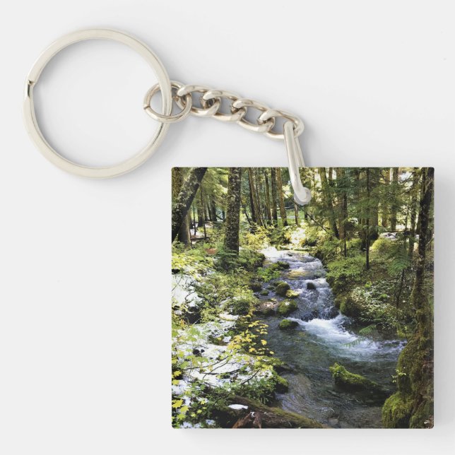 Little Zigzag River, Oregon Key Ring (Front)