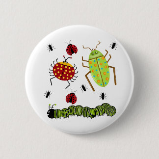Littlebeane Bugs Insects  Ladybug Ant Caterpillar 6 Cm Round Badge