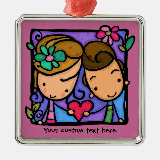LittleGirlie First Love Custom ornament (Front)