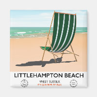 Littlehampton Beach East Sussex travel poster