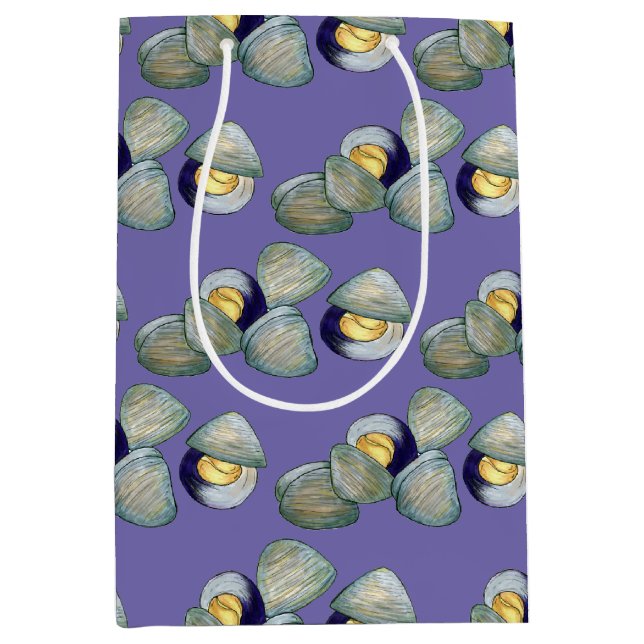 Littleneck Clams Seafood Clambake Clam Digging Medium Gift Bag (Front)