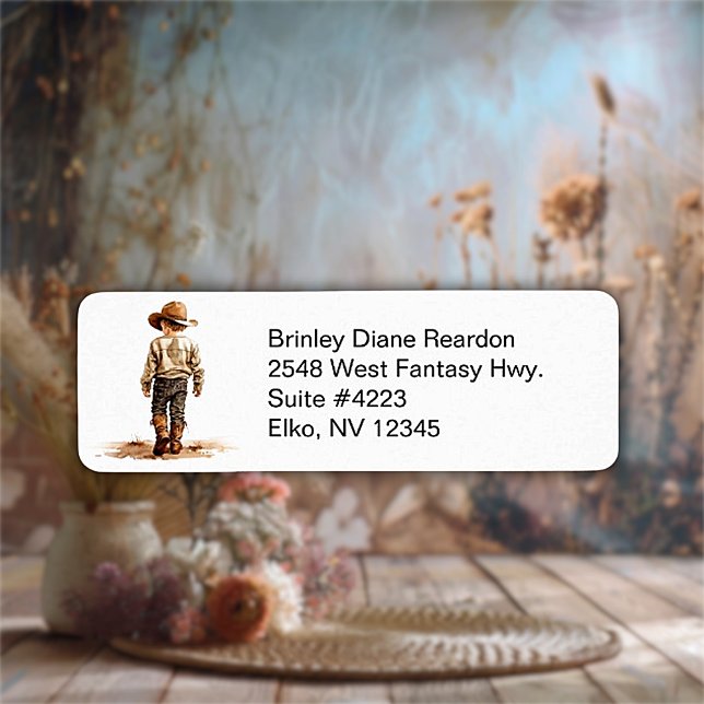 Littlest Cowboy Return Address Label (Creator Uploaded)
