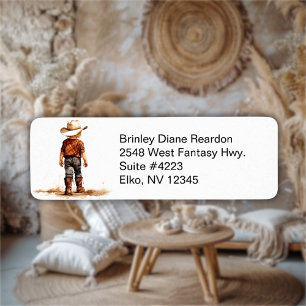 Littlest Cowgirl Return Address Label