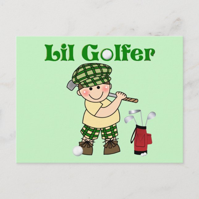 Litttle Golfer Postcard (Front)