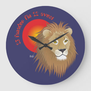 Liun 23 fanadur fin 22 avust large clock