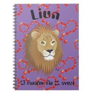 Liun 23 fanadur fin 22 avust Notizheft Spiral Notebook