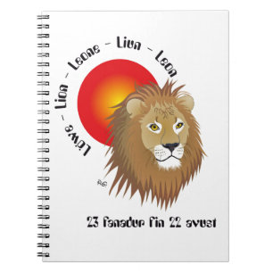 Liun 23 fanadur fin 22 avust Notizheft Spiral Notebook