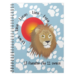 Liun 23 fanadur fin 22 avust Notizheft Spiral Notebook