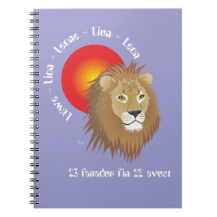 Liun 23 fanadur fin 22 avust Notizheft Spiral Notebook