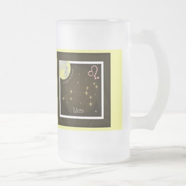 Liun 23 fanadur fin 22 avust Tasse Frosted Glass Beer Mug (Right)