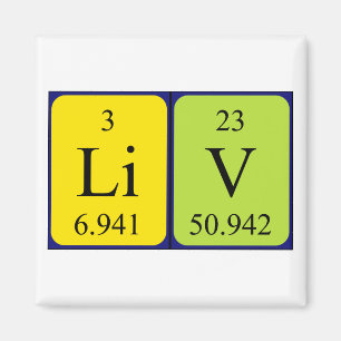 Liv periodic table name magnet