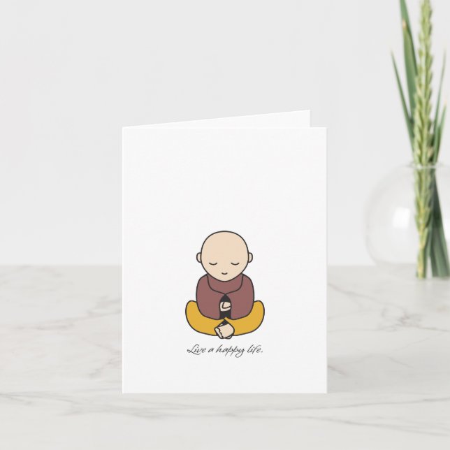 Live a happy life card (Front)