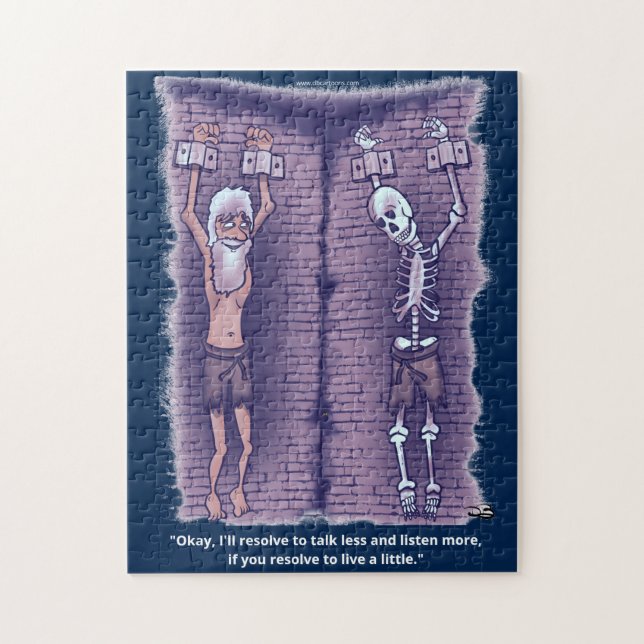 Live A Little Dark Blue Jigsaw Puzzle (Vertical)