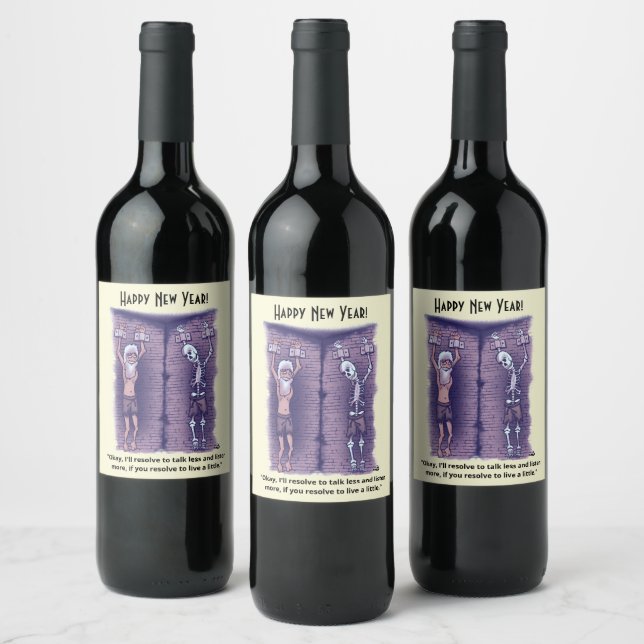 Live A Little Wine Labels (Bottles)