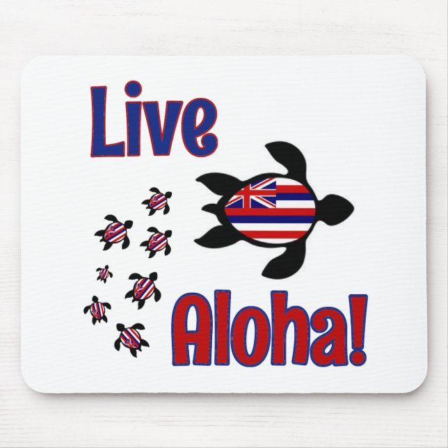 Live Aloha! Mouse Pad (Front)