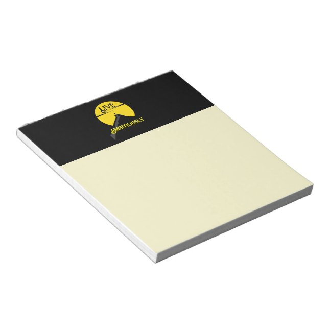 Live Ambitiously Notepad (Angled)