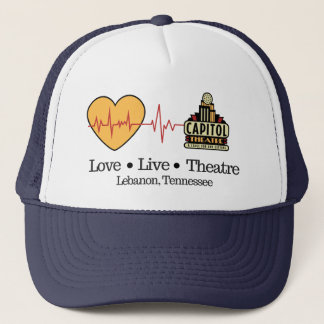 Live and breathe theatre ball cap. trucker hat