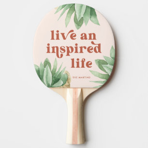 Live and Inspired Life Terracotta Succulent Ping Pong Paddle